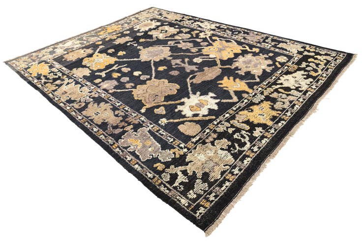 Detail image of 8' 2 x 10' 6 Hand Knotted Oushak Wool Rug