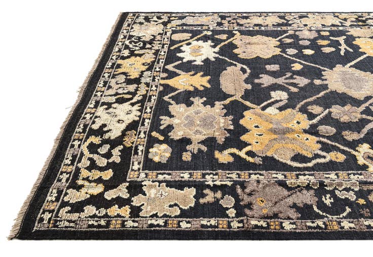 Detail image of 8' 2 x 10' 6 Hand Knotted Oushak Wool Rug