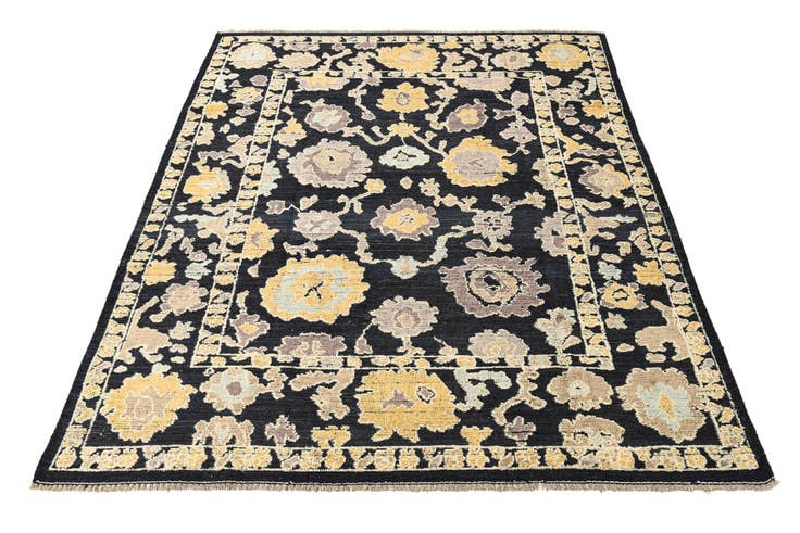 Detail image of 8' 2 x 10' 5 Hand Knotted Oushak Wool Rug