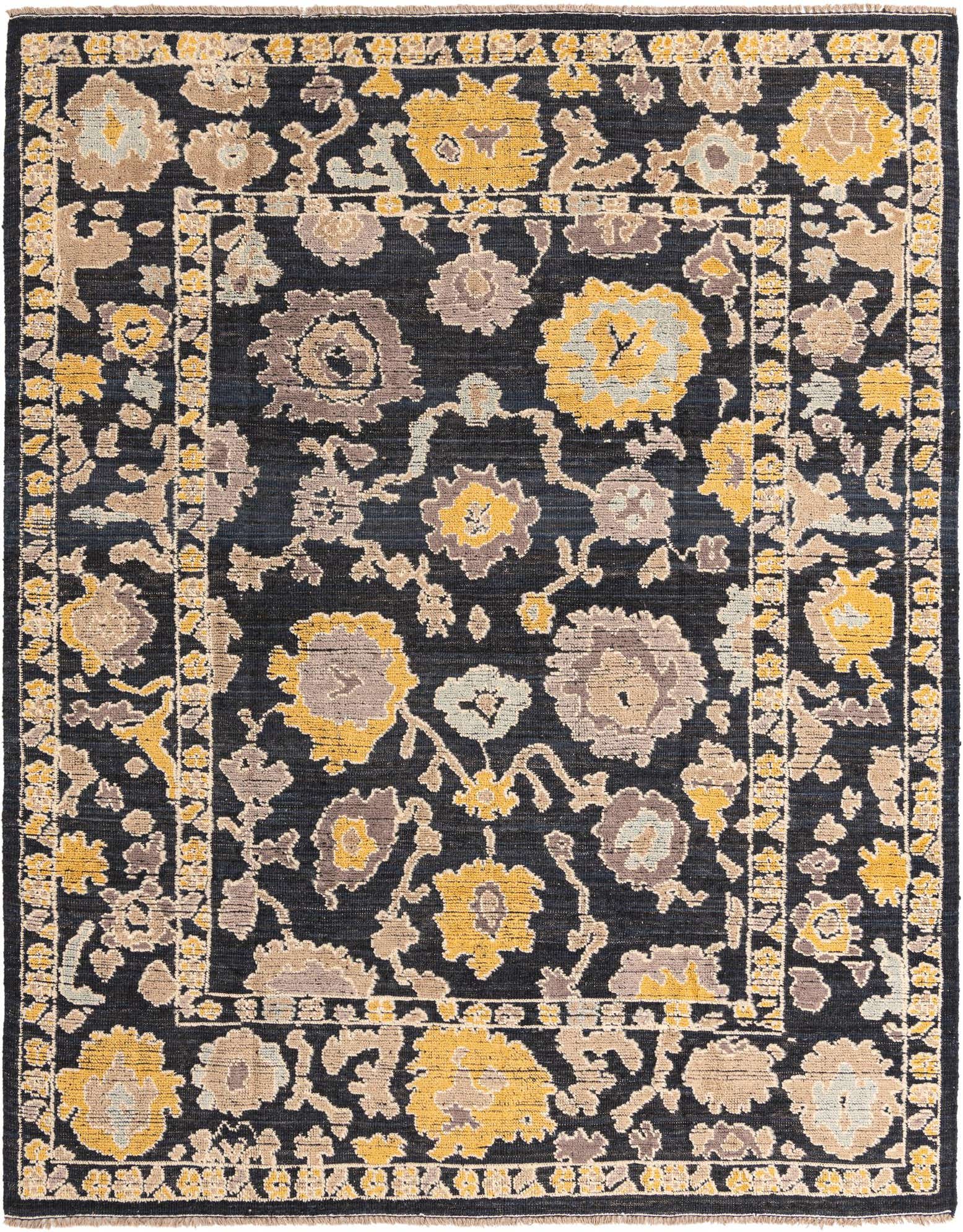 8' 2 x 10' 5 Hand Knotted Oushak Wool Rug