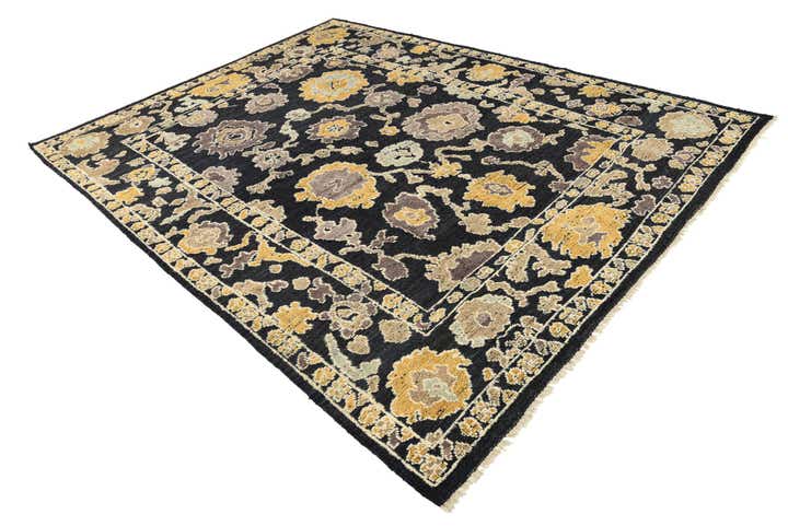 8' 2 x 10' 9 Hand Knotted Oushak Wool Rug
