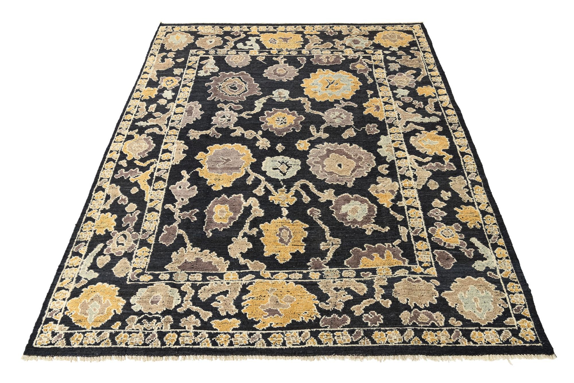 8' 2 x 10' 9 Hand Knotted Oushak Wool Rug