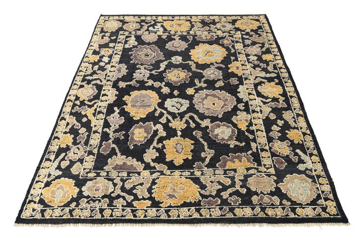 Detail image of 8' 2 x 10' 9 Hand Knotted Oushak Wool Rug