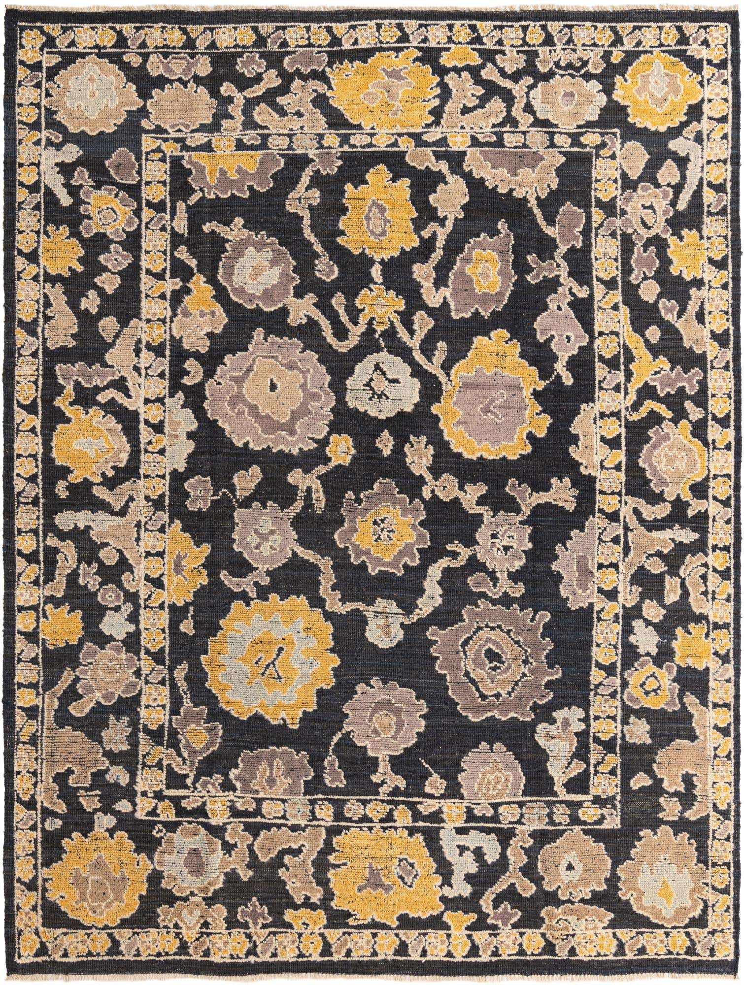 8' 2 x 10' 9 Hand Knotted Oushak Wool Rug