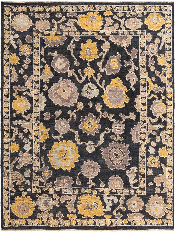 Detail image of 8' 2 x 10' 9 Hand Knotted Oushak Wool Rug