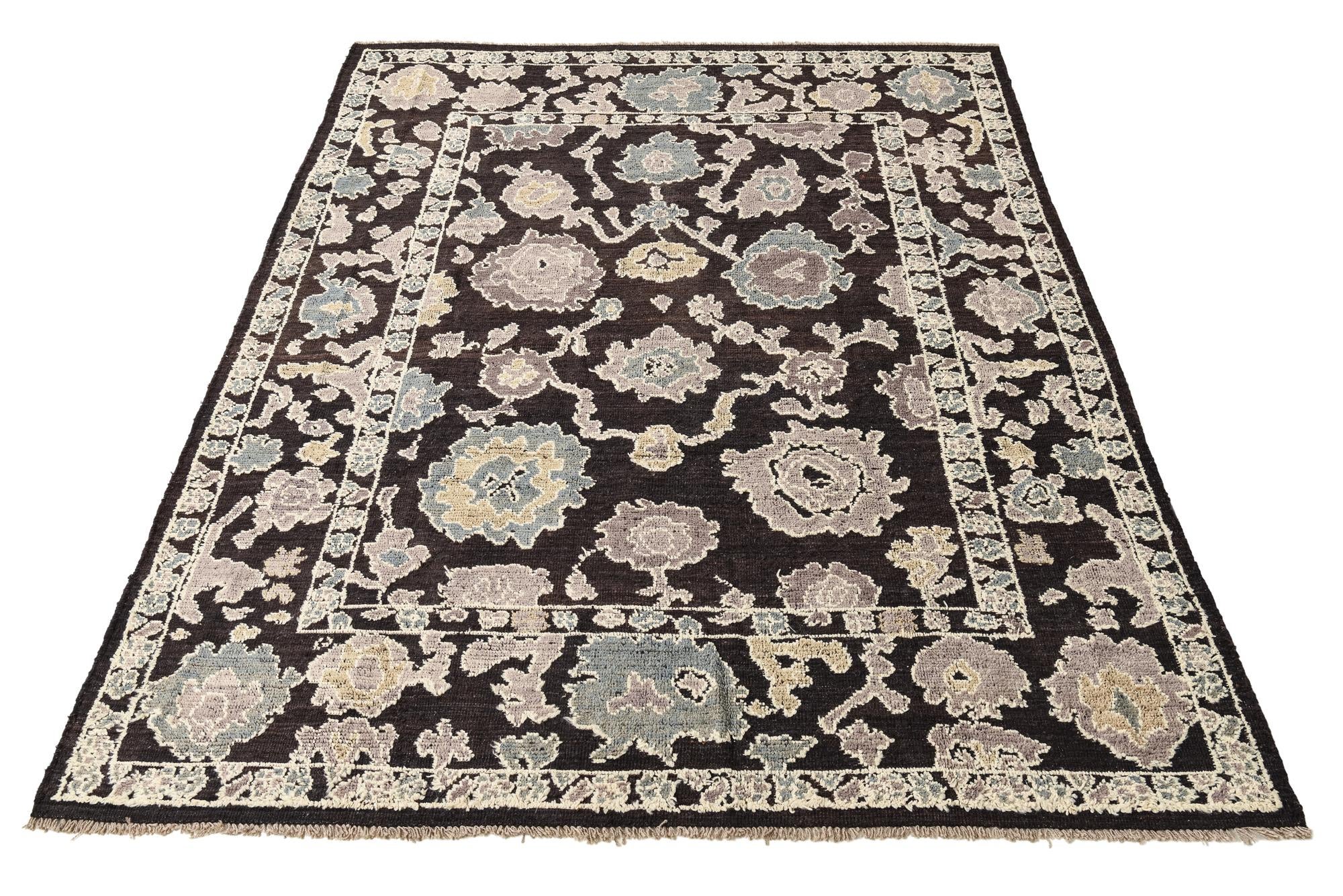 8' 3 x 10' 9 Hand Knotted Oushak Wool Rug