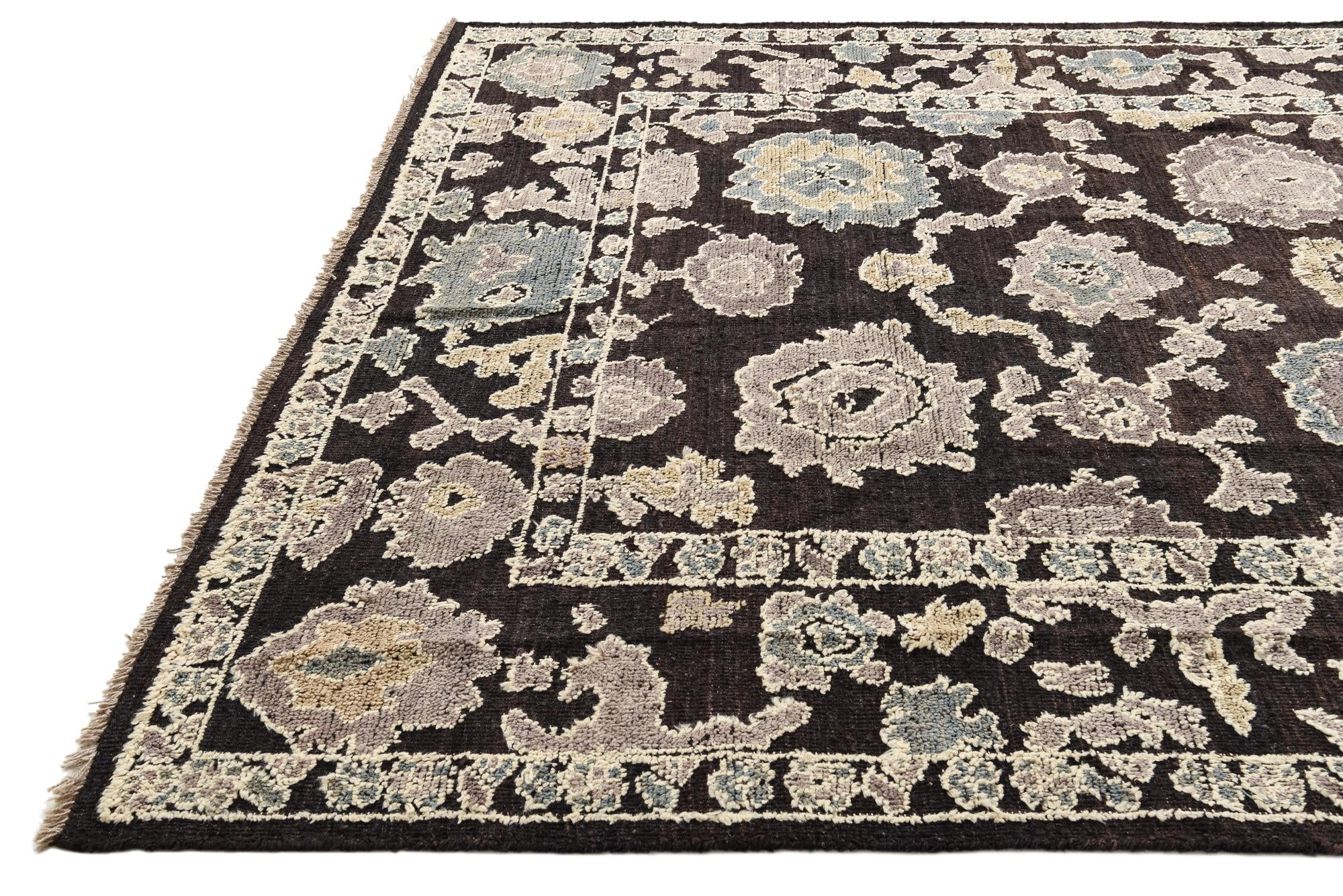 8' 3 x 10' 9 Hand Knotted Oushak Wool Rug