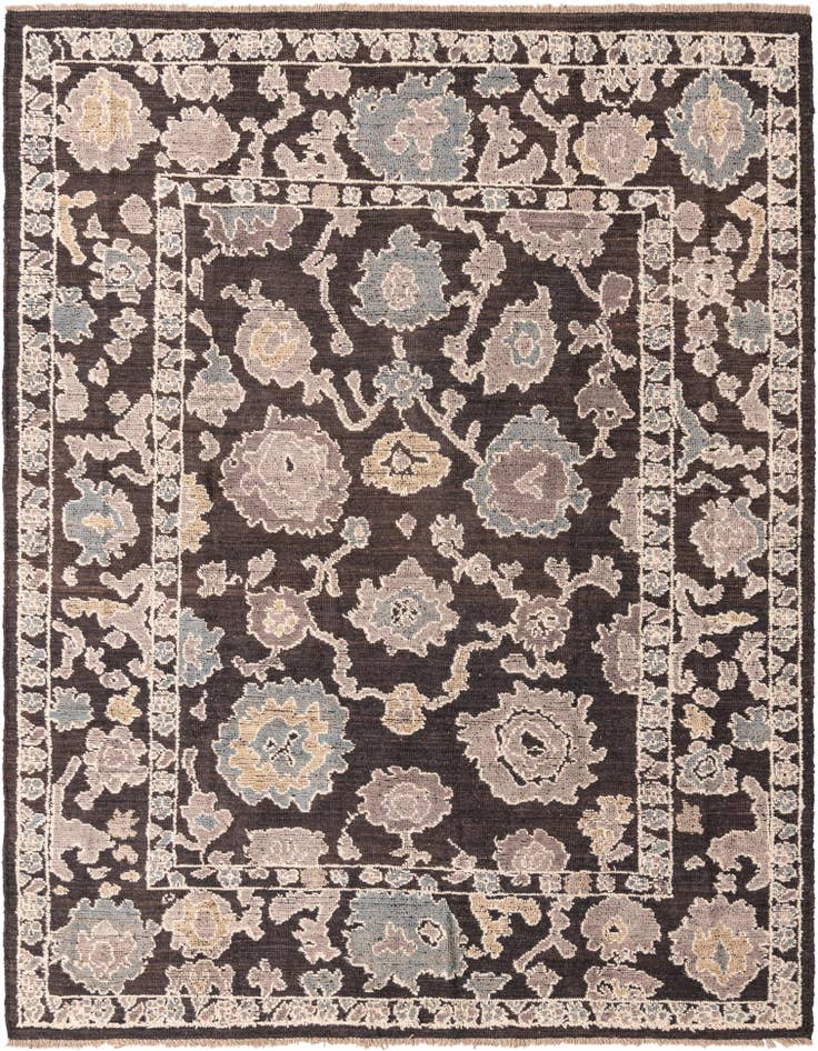 Detail image of 8' 3 x 10' 9 Hand Knotted Oushak Wool Rug
