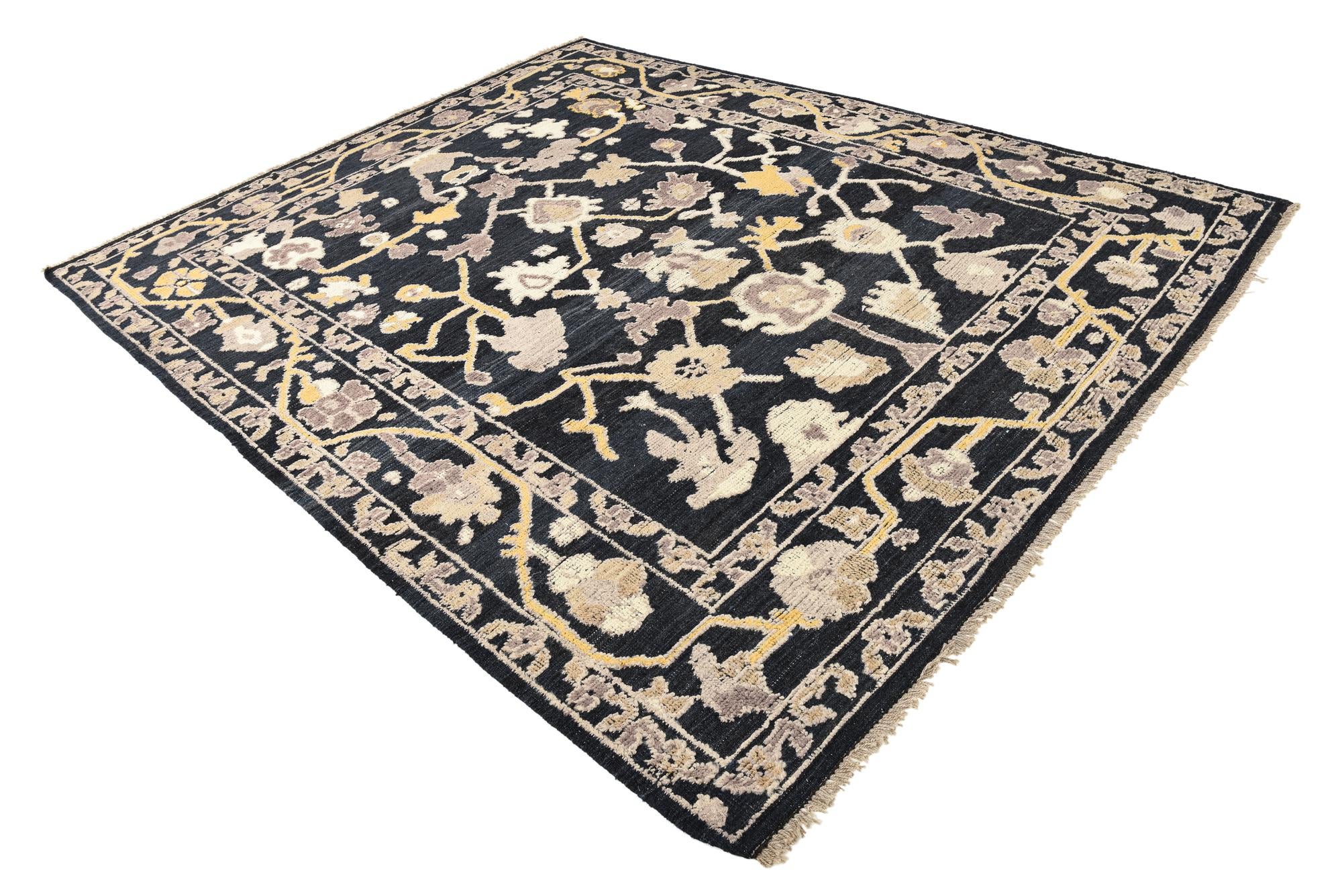 8' 1 x 10' 2 Hand Knotted Oushak Wool Rug