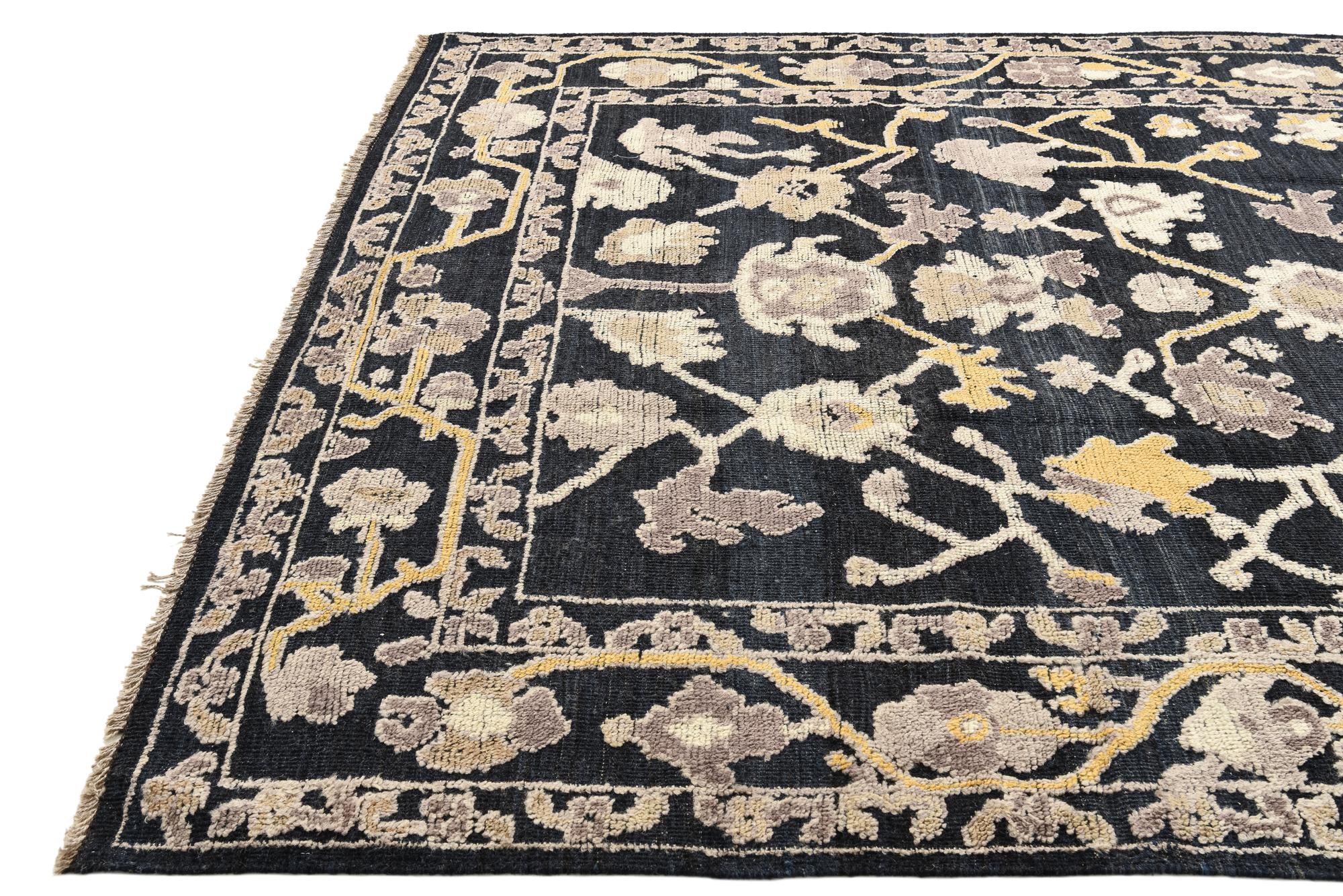 8' 1 x 10' 2 Hand Knotted Oushak Wool Rug
