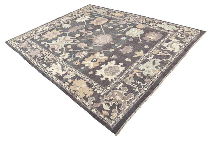 8' 2 x 10' 2 Hand Knotted Oushak Wool Rug