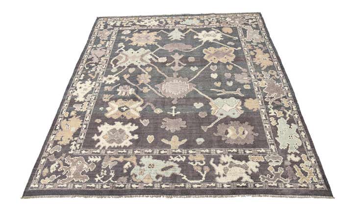 8' 2 x 10' 2 Hand Knotted Oushak Wool Rug