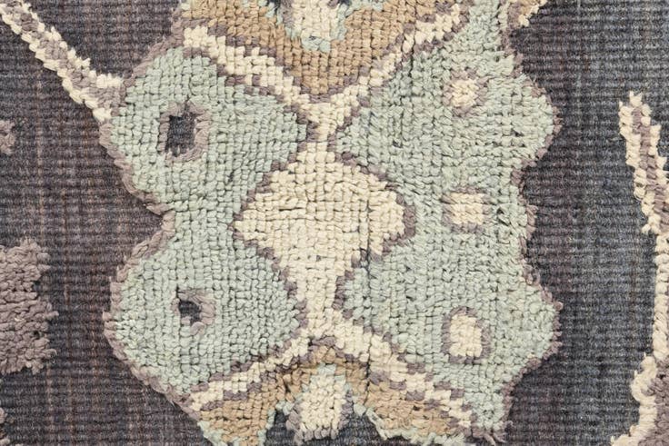 Detail image of 8' 2 x 10' 2 Hand Knotted Oushak Wool Rug