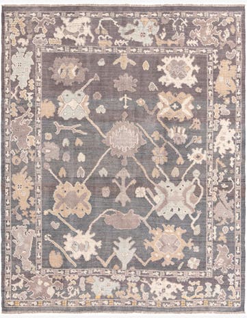 8' 2 x 10' 2 Hand Knotted Oushak Wool Rug