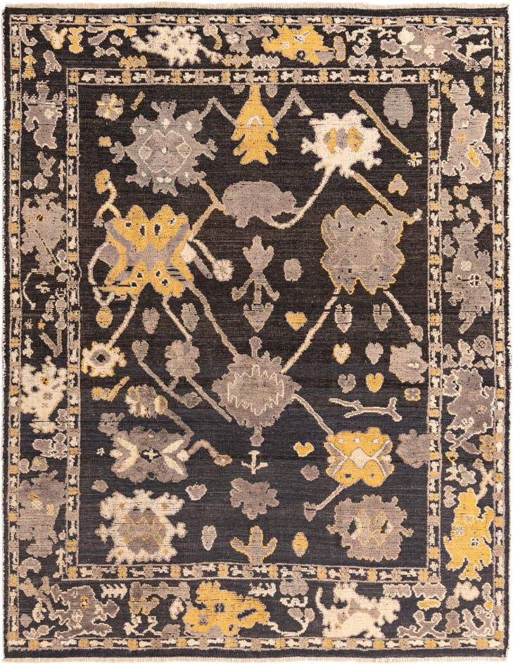 Detail image of 8' 3 x 10' 7 Hand Knotted Oushak Wool Rug