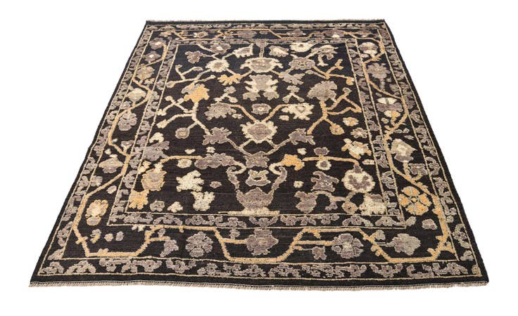 Detail image of 8' 5 x 10' 1 Hand Knotted Oushak Wool Rug