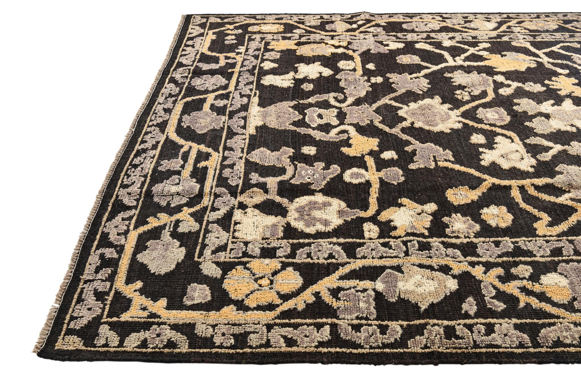 8' 5 x 10' 1 Hand Knotted Oushak Wool Rug