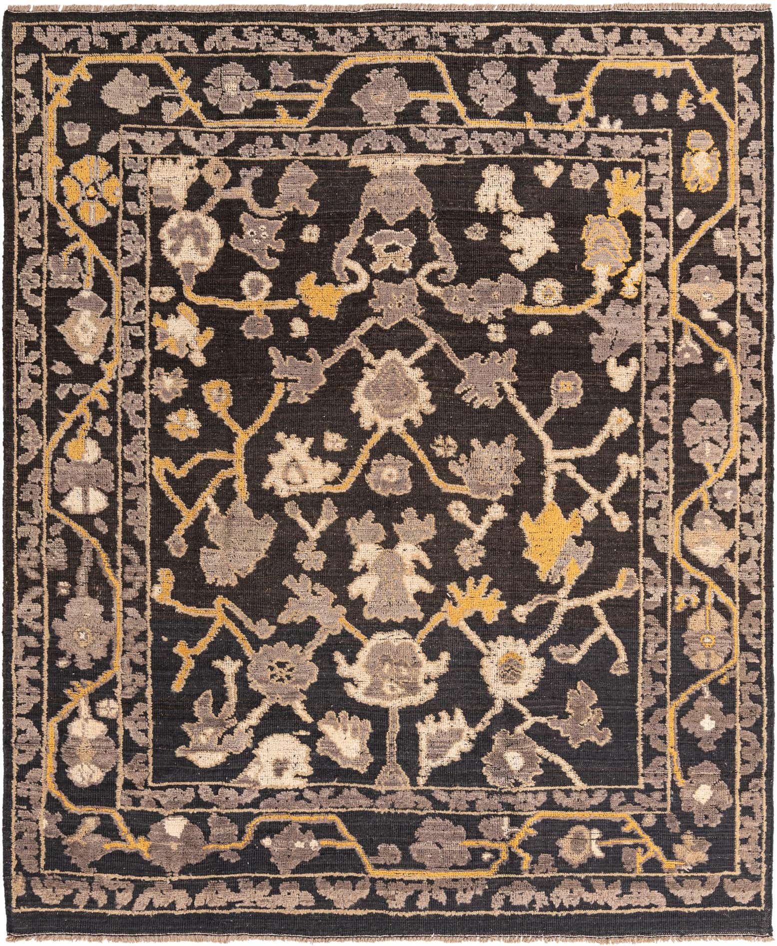 8' 5 x 10' 1 Hand Knotted Oushak Wool Rug