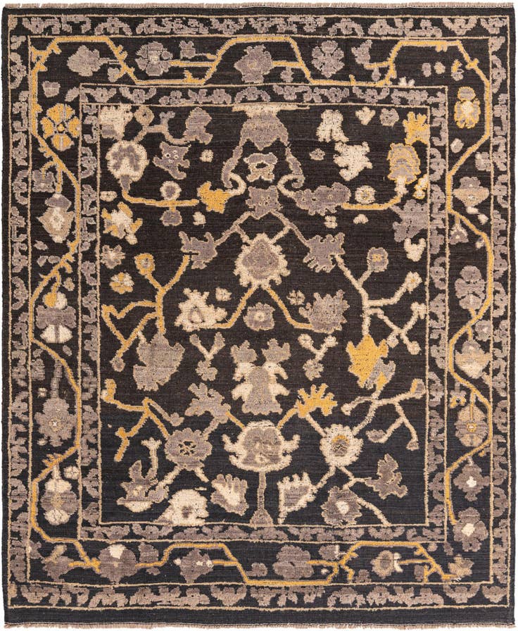 Detail image of 8' 5 x 10' 1 Hand Knotted Oushak Wool Rug