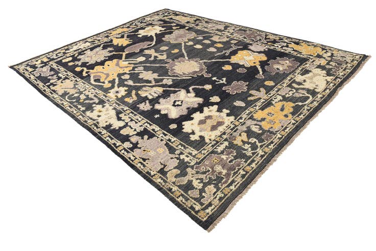 Detail image of 9' 6 x 11' 10 Hand Knotted Oushak Wool Rug