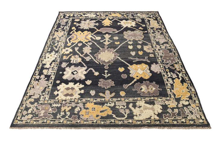 9' 6 x 11' 10 Hand Knotted Oushak Wool Rug