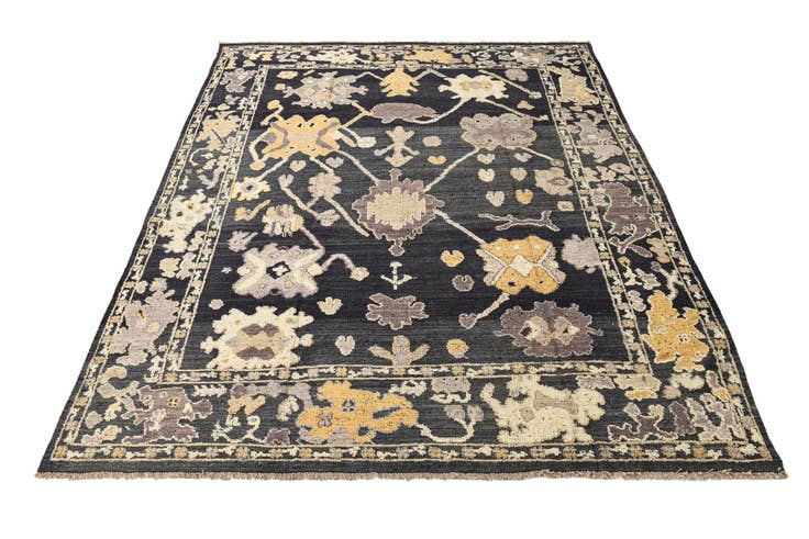 Detail image of 9' 6 x 11' 10 Hand Knotted Oushak Wool Rug