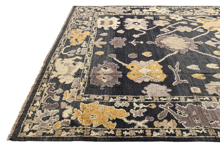 Detail image of 9' 6 x 11' 10 Hand Knotted Oushak Wool Rug