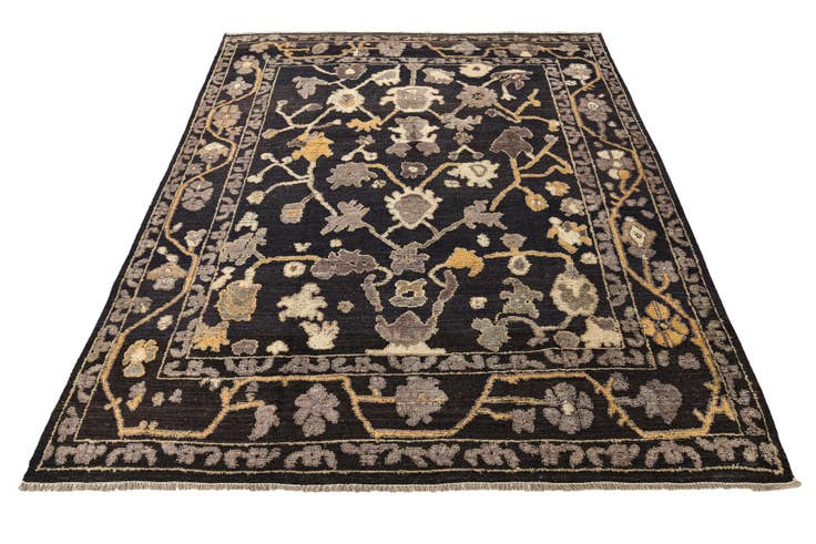 Detail image of 9' 4 x 11' 9 Hand Knotted Oushak Wool Rug