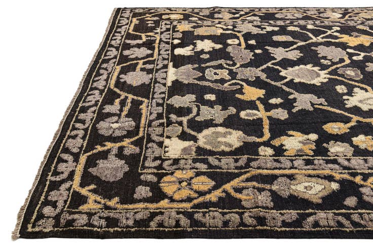 Detail image of 9' 4 x 11' 9 Hand Knotted Oushak Wool Rug