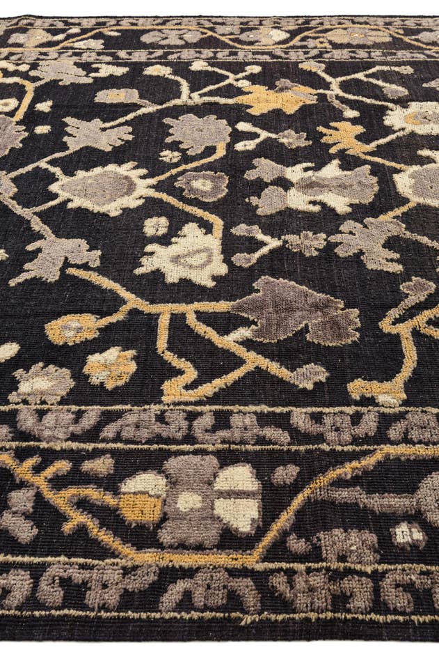 Detail image of 9' 4 x 11' 9 Hand Knotted Oushak Wool Rug