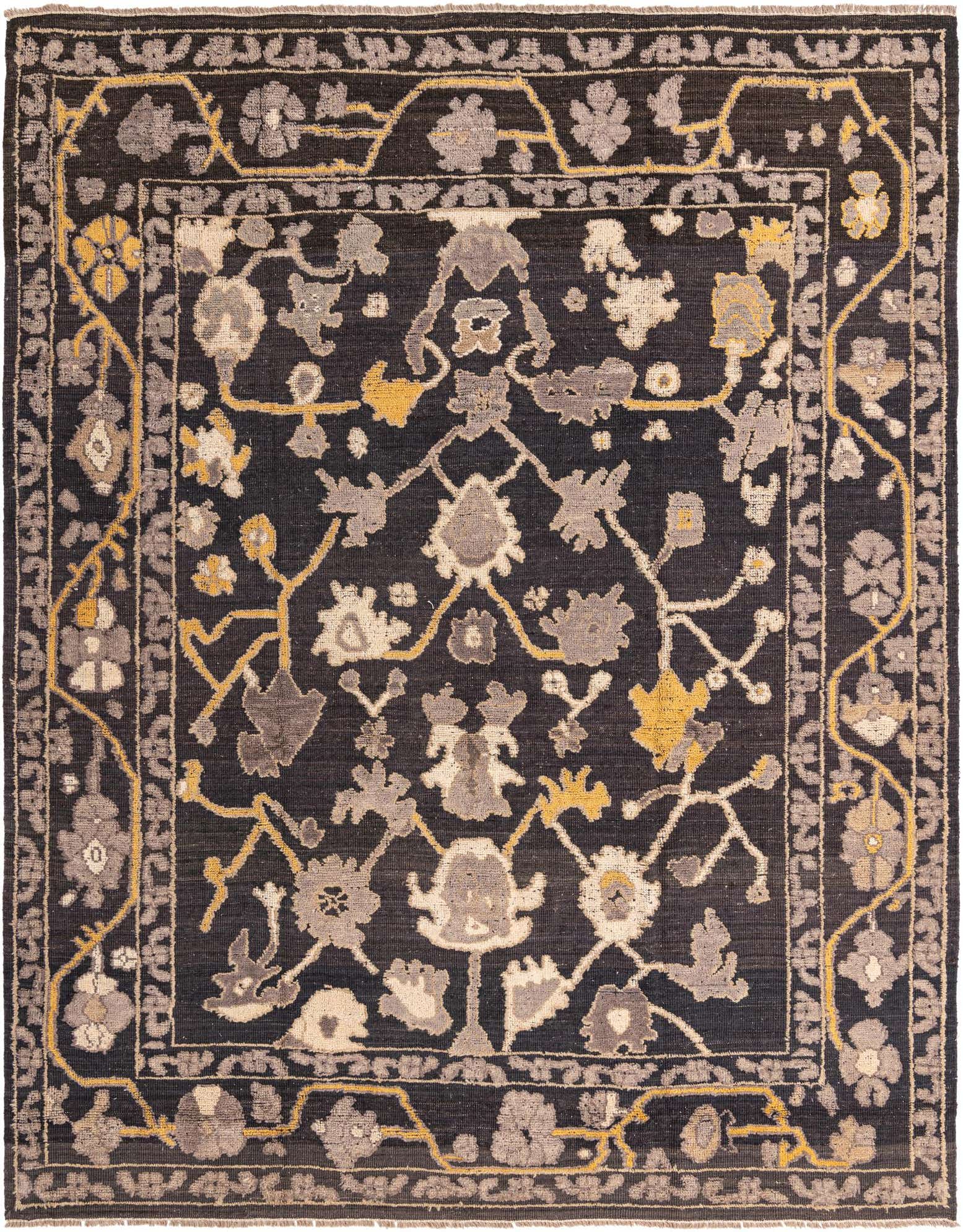 9' 4 x 11' 9 Hand Knotted Oushak Wool Rug