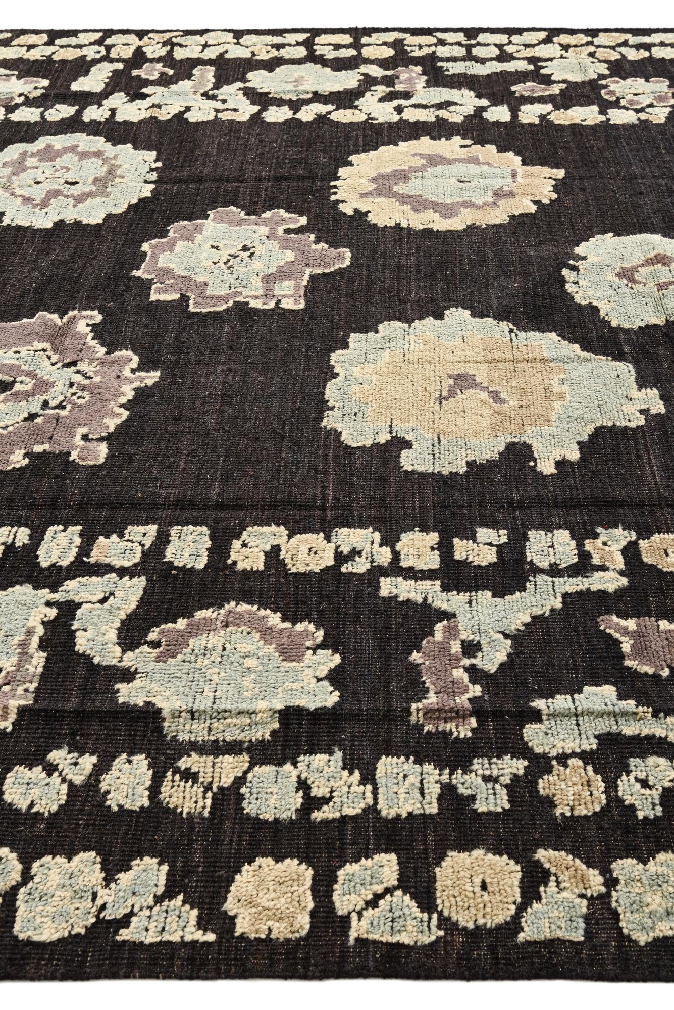 9' 3 x 11' 10 Hand Knotted Oushak Wool Rug