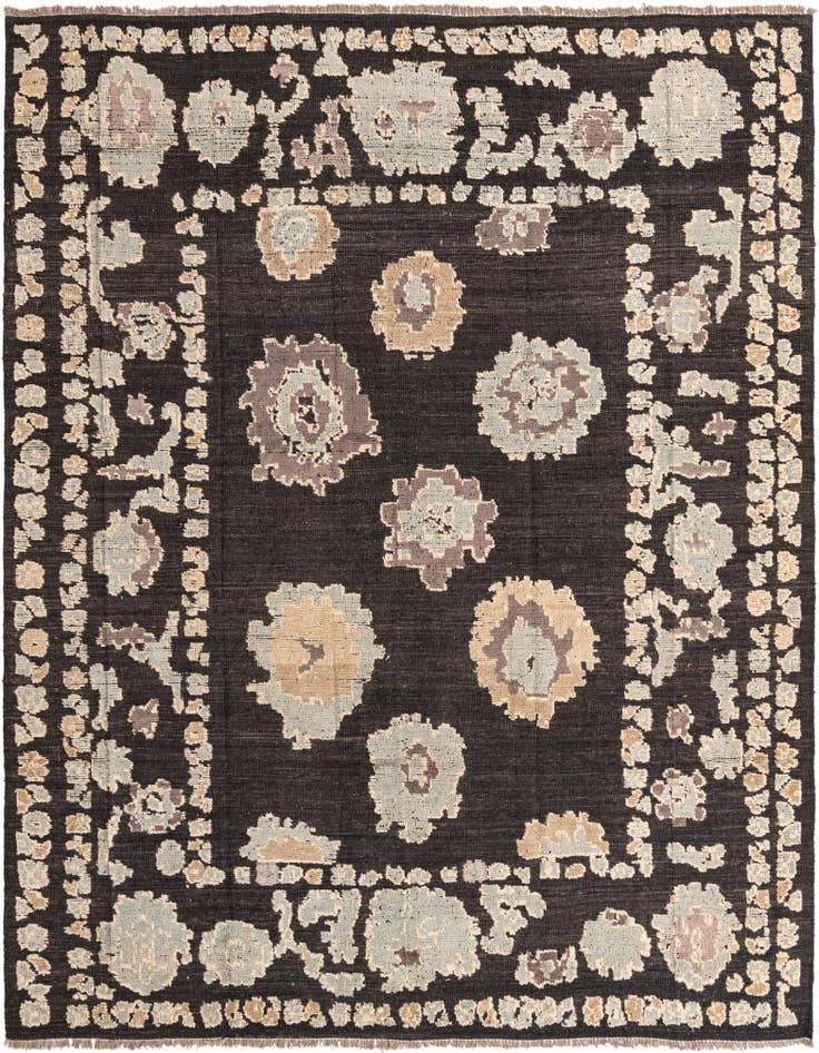 Detail image of 9' 3 x 11' 10 Hand Knotted Oushak Wool Rug