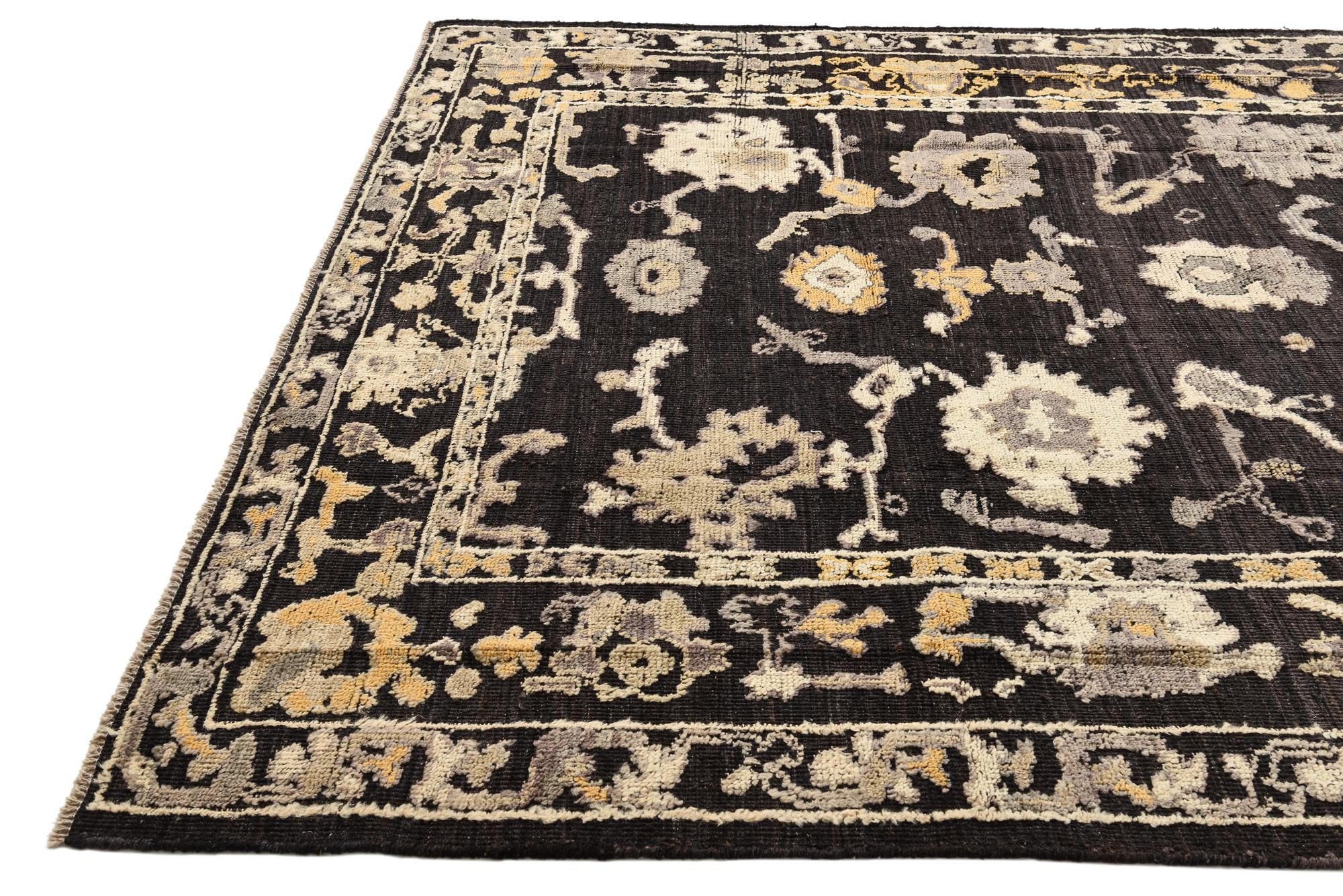 8' 5 x 9' 5 Hand Knotted Oushak Wool Rug