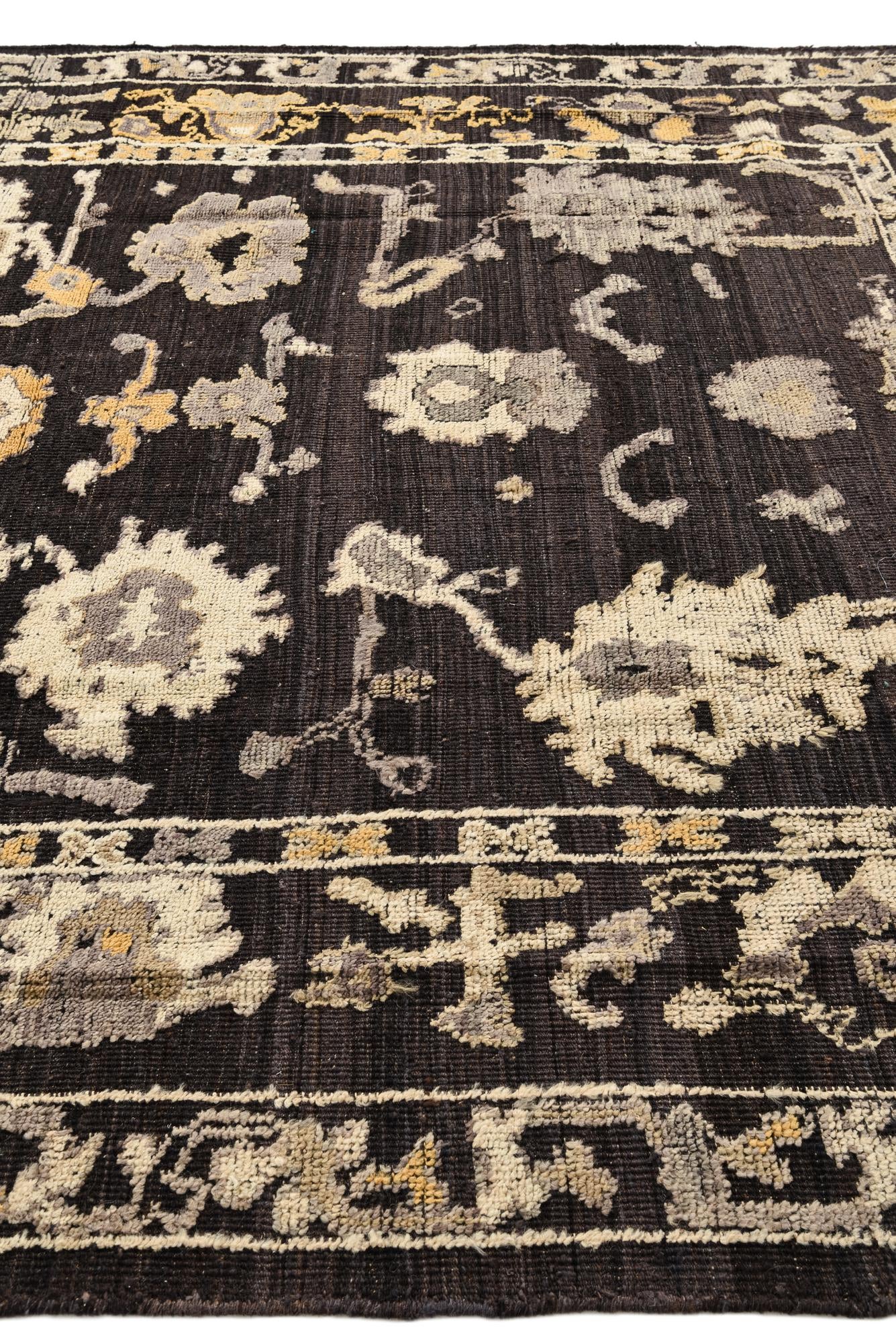 8' 5 x 9' 5 Hand Knotted Oushak Wool Rug