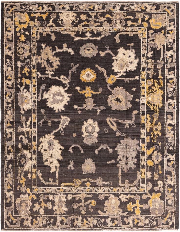 Detail image of 8' 5 x 9' 5 Hand Knotted Oushak Wool Rug
