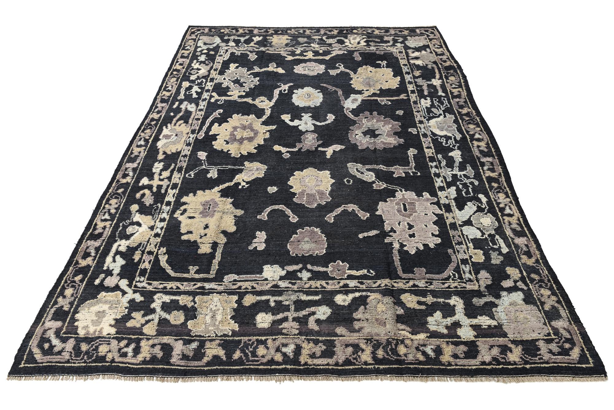 10' 2 x 13' 10 Hand Knotted Oushak Wool Rug