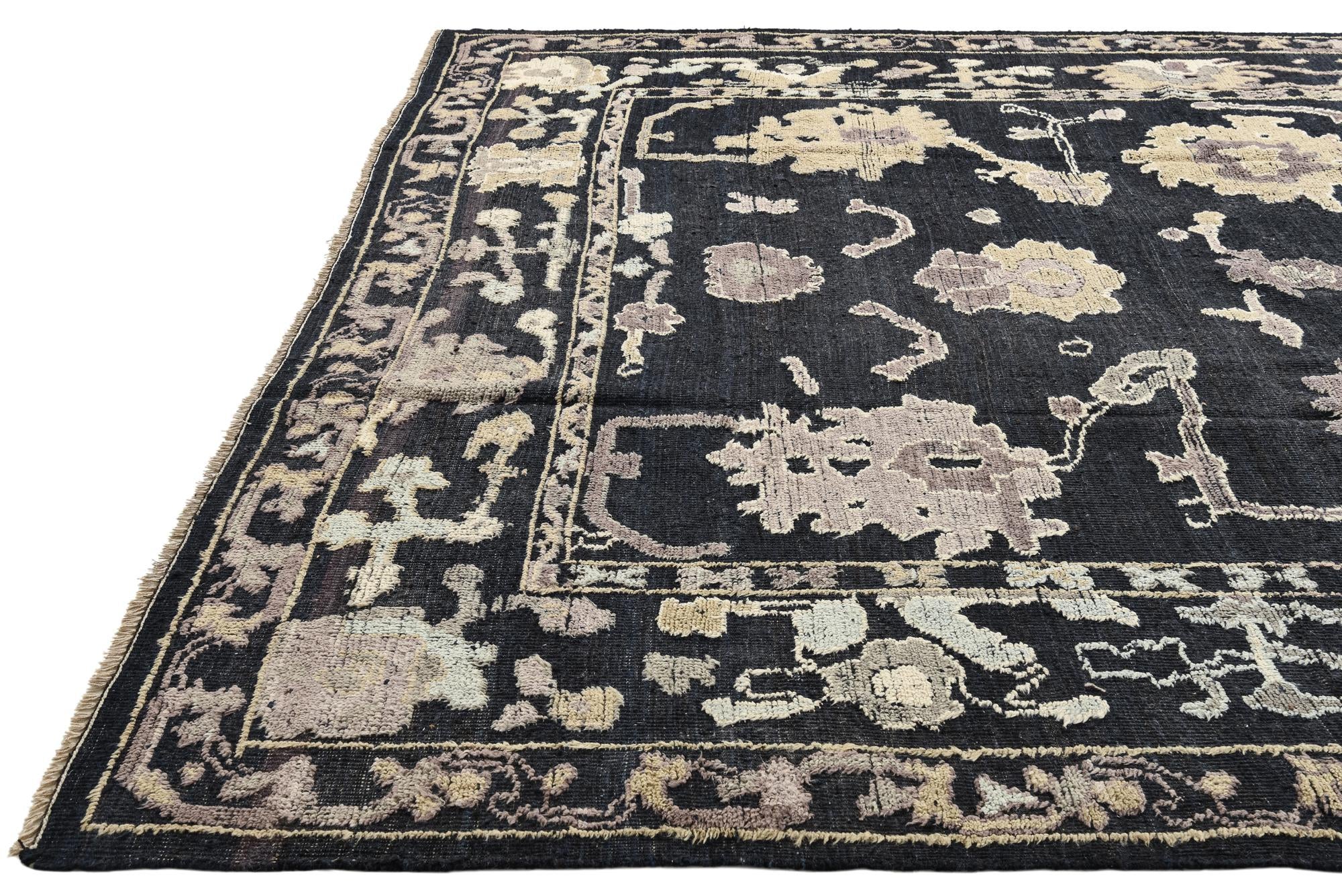 10' 2 x 13' 10 Hand Knotted Oushak Wool Rug