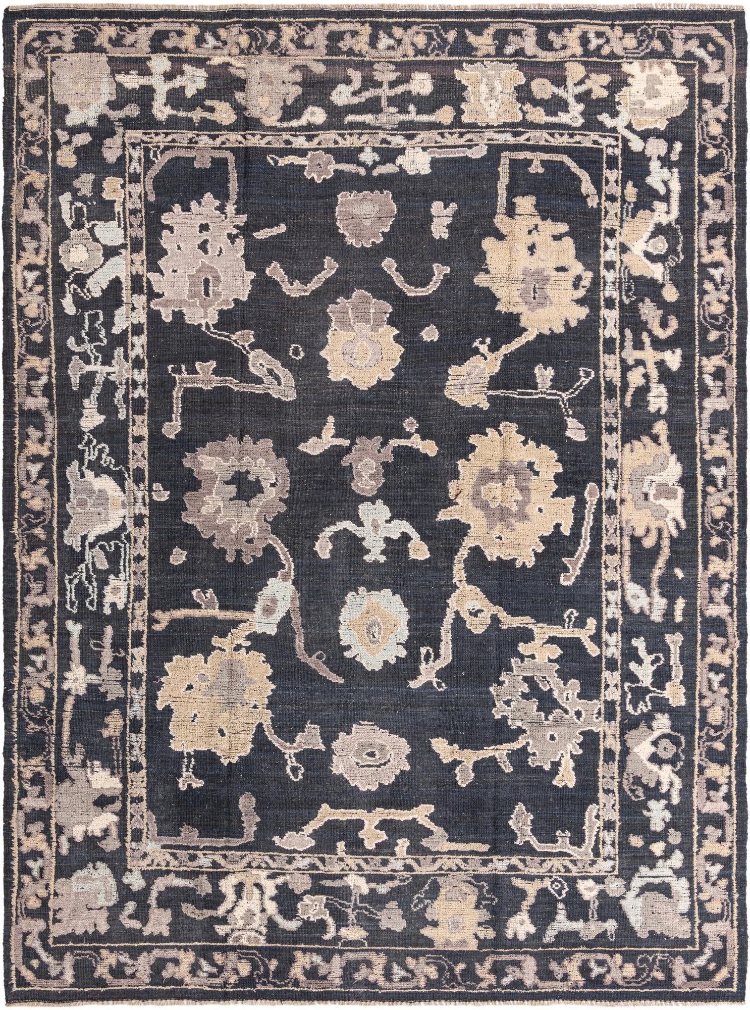 10' 2 x 13' 10 Hand Knotted Oushak Wool Rug