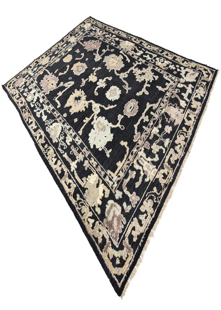 9' 4 x 12' 8 Hand Knotted Oushak Wool Rug
