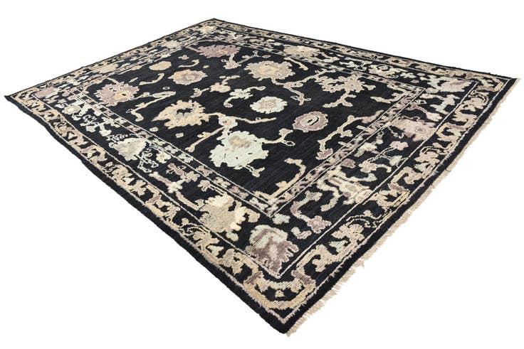 Detail image of 9' 4 x 12' 8 Hand Knotted Oushak Wool Rug
