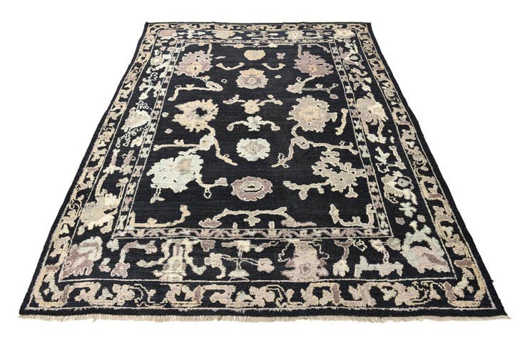 Detail image of 9' 4 x 12' 8 Hand Knotted Oushak Wool Rug