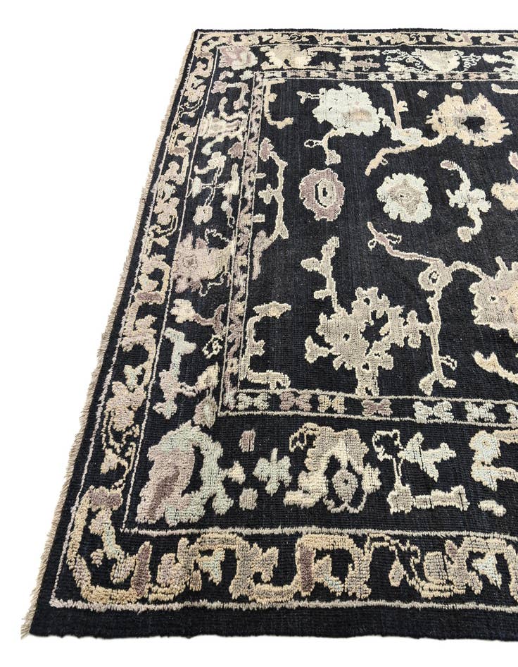Detail image of 9' 4 x 12' 8 Hand Knotted Oushak Wool Rug
