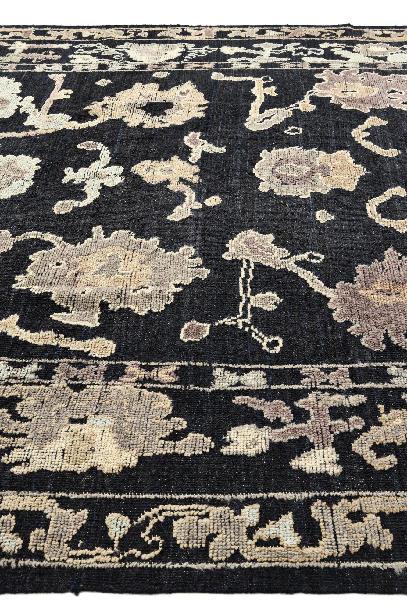 9' 4 x 12' 8 Hand Knotted Oushak Wool Rug