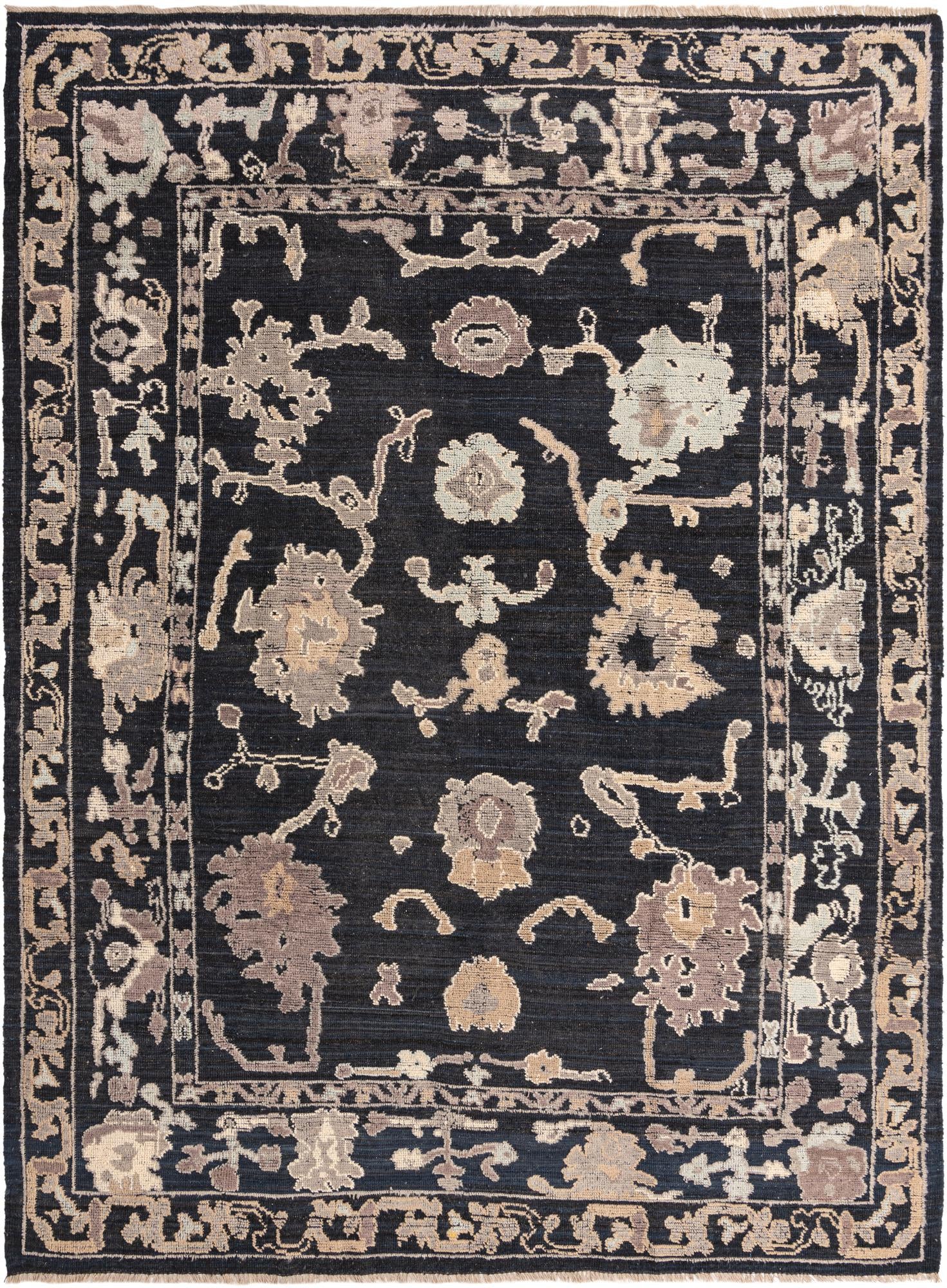 9' 4 x 12' 8 Hand Knotted Oushak Wool Rug