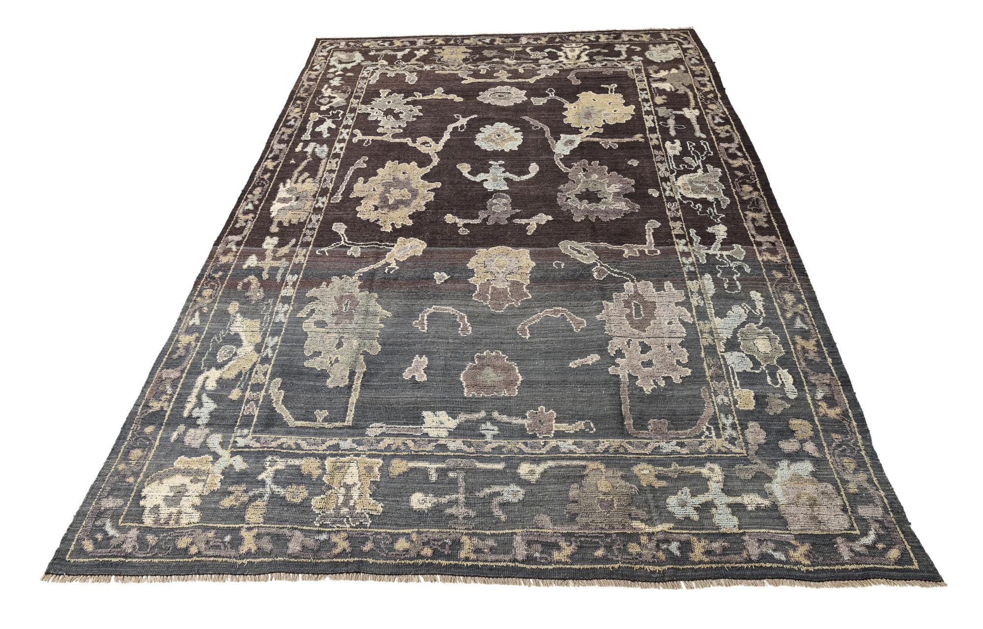 10' x 14' 2 Hand Knotted Oushak Wool Rug