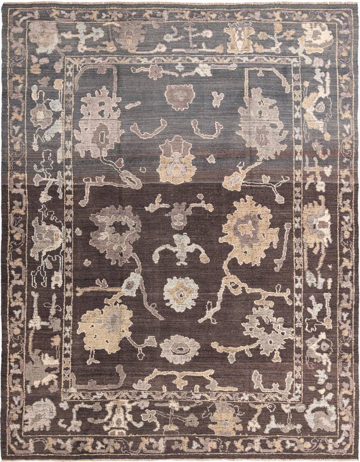 Detail image of 10' x 14' 2 Hand Knotted Oushak Wool Rug