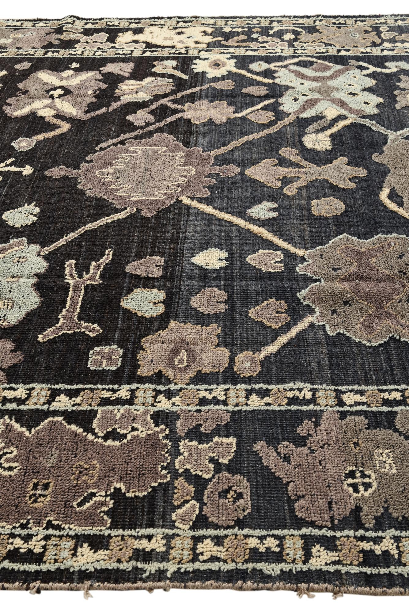 9' 5 x 12' 4 Hand Knotted Oushak Wool Rug