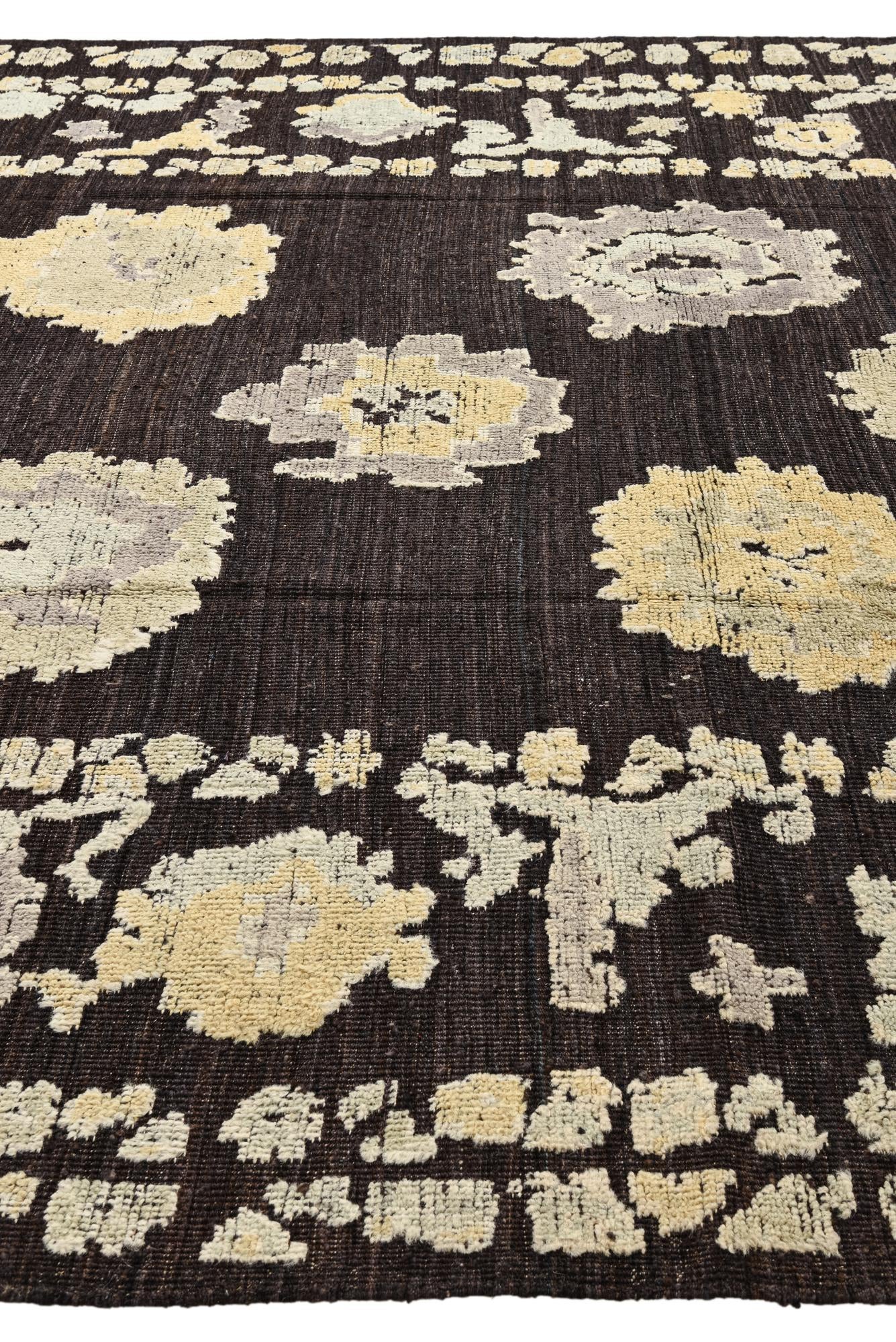 9' 4 x 12' 1 Hand Knotted Oushak Wool Rug