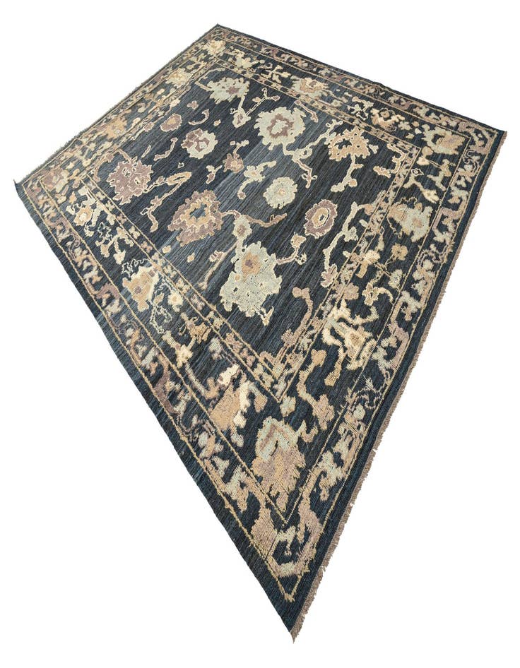 Detail image of 9' 1 x 12' 1 Hand Knotted Oushak Wool Rug